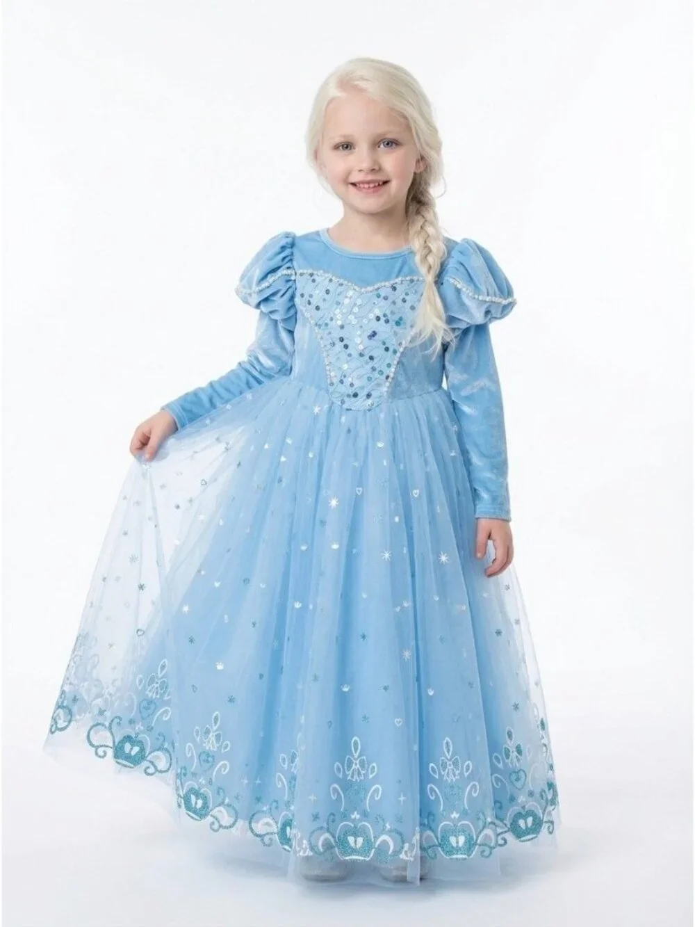 Girls Cinderella Inspired Princess Dress Costume (Size 6)